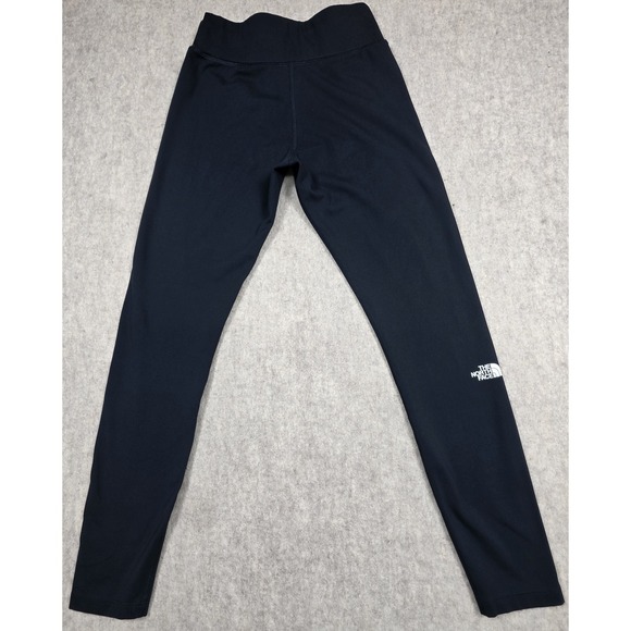 North Face Womens Leggings Black With White Logo Running Size Small - Picture 4 of 11